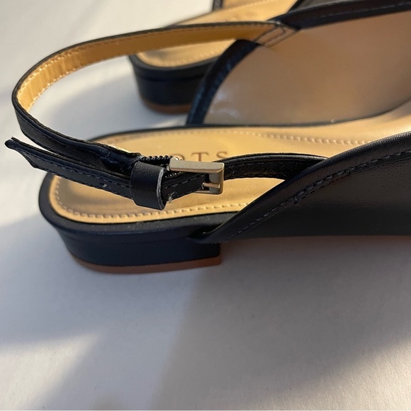 NWOT TALBOTS Black Slingback Edison flats Size 6 M - Picture 11 of 13